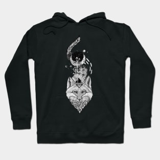 Space Fox Forest Moon Hoodie